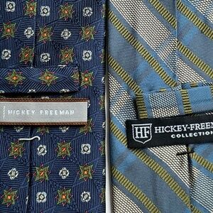 2 Hickey Freeman classy all silk ties made in England 🏴󠁧󠁢󠁥󠁮󠁧󠁿